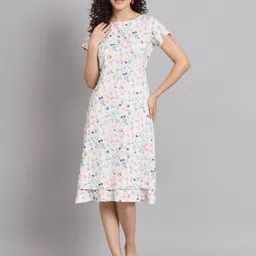 PowerSutra Floral Print Sheath Midi Dress-image-3