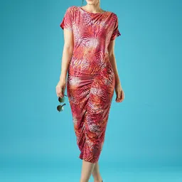 Globus Printed Sheath Midi Dress-image-49