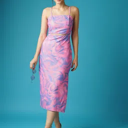 Globus Printed Sleeveless Sheath Midi Dress-image-73