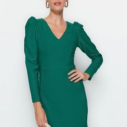 Trendyol Puff Sleeve V-Neck Sheath Mini Dress-picture-32