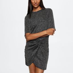 MANGO Shimmery Knot Detail Sustainable Sheath Mini Dress-image-17