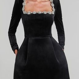 StyleCast x Revolte Women Square Neck Applique Sheath Mini Dress-picture-40