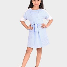 BONKIDS Girls Round Neck A-Line Dress-image-64