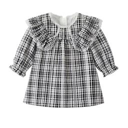 StyleCast Checked Round Neck Long Sleeves A-Line Casual Dress-image-46