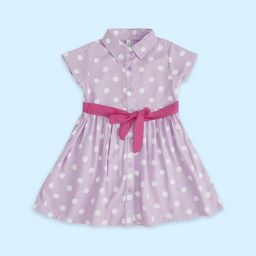 Pantaloons Baby Polka Dots Printed Cotton Dress-12