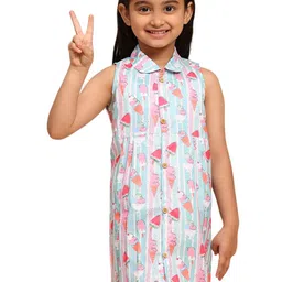 BAESD Print Sleeveless Shirt Dress-image-34