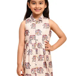 BAESD Print Sleeveless Shirt Dress-picture-24