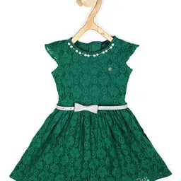 Allen Solly Junior Girls Floral Round Neck Dress-picture-24