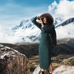 The Roadster Lifestyle Co Women Self Design Teal Green Jumper Dress-picture-49