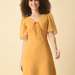 Tushita Flared Sleeve Georgette Dress-image-12