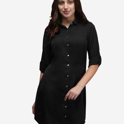 V&M Shirt Collar Shirt Dress-image-127