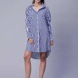 Moomaya Striped Shirt Dress-picture-31