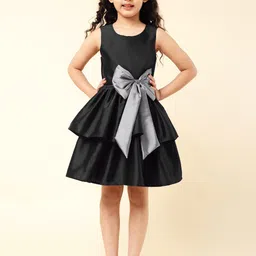 A.T.U.N. Girls Layered Bow Fit & Flare Dress-image-84