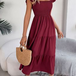 StyleCast x Revolte Flutter Sleeves Maxi Dress-image-46