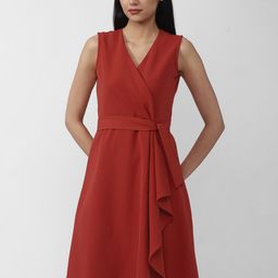 Van Heusen Woman Red Sleeveless Wrap Dress-image-43