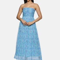 ISU Floral Printed Off-Shoulder Chiffon Maxi Dress-image-61