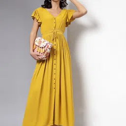 aayu Flutter Sleeve Maxi Dress-picture-13