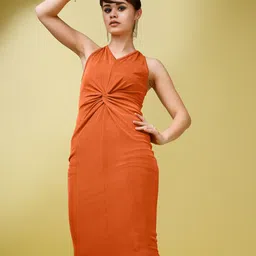 PURVAJA Twisted Detail Sheath Dress-picture-18