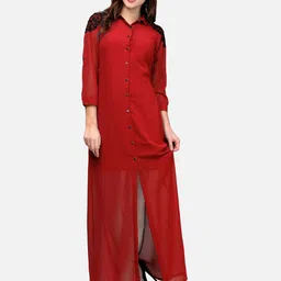 V&M Georgette Shirt Maxi Dress-picture-1