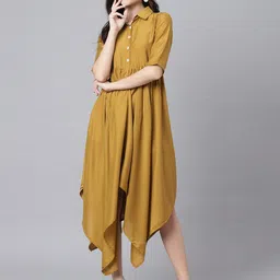 KALINI Shirt Silk Midi Dress-picture-29