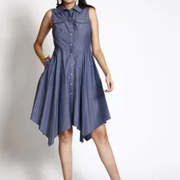 250 DESIGNS Denim Shirt Midi Dress-picture-40