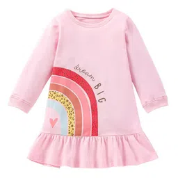 StyleCast Pink Graphic Print Layered Cotton A-Line Mini Dress-image-27