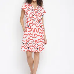 am ma White Satin A-Line Dress-image-73
