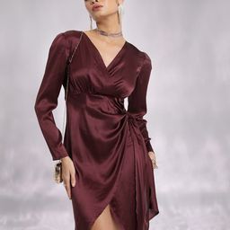 KETCH V-Neck Tie-Ups Wrap Dress-image-13