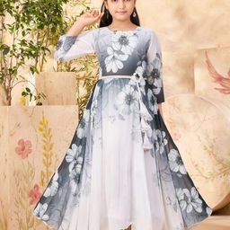 BAESD Floral Print Georgette Fit & Flare Maxi Dress-picture-48