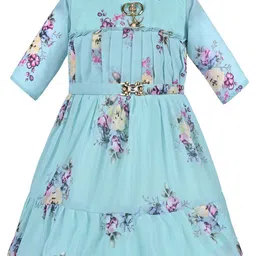 Wish Karo Girls Floral Printed Fit & Flare Maxi Dress-picture-28
