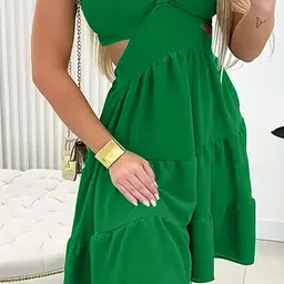 StyleCast Halter Neck Layered Fit & Flare Midi Dress-picture-30
