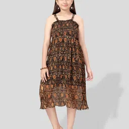 BAESD Abstract Printed Fit & Flare Midi Dress-picture-2