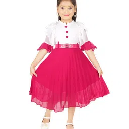 BAESD Girls Colourblocked Fit & Flare Midi Dress-picture-36
