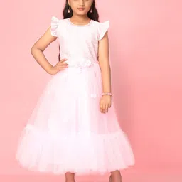 Muhuratam Girls Floral Embellished Net Fit & Flare Dress-picture-32