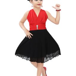 BAESD Girls V-Neck Fit & Flare Mini Dress-image-16