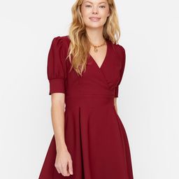 Trendyol V-Neck Fit & Flare Mini Dress-image-15