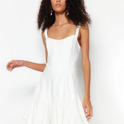 Trendyol Shoulder Straps Fit & Flare Mini Dress-image-6