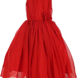 Samsara Couture Girls Red Applique Fit & Flare Dress-image-37