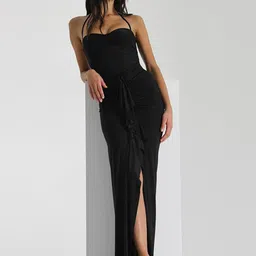 StyleCast x Revolte Halter Neck Maxi Dress-image-66