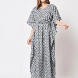 Aujjessa Ethnic Motifs Maternity Maxi Dress-picture-44