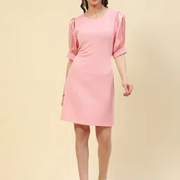 Monte Carlo Puff Sleeves A-Line Dress-picture-44