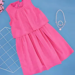 YU by Pantaloons Girls Self Design Sleeveless Peplum Dress-image-60