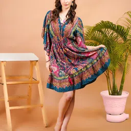 Boholyfe Bohemian Print A-Line Dress-image-7