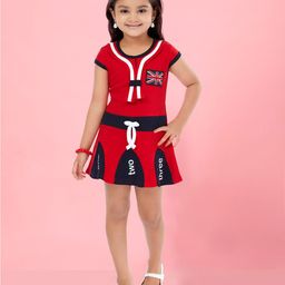 Aarika Girls Typography Printed Cap Sleeves A-Line Mini Dress-picture-34