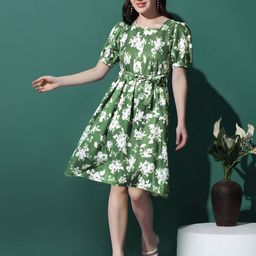 FASHION DREAM Floral Print A-Line Dress-picture-34