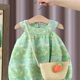 INCLUD Girls Floral Print A-Line Dress-picture-2