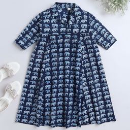 The Magic Wand Pure Cotton Printed A-Line Dress-image-29