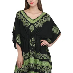 Exotic India Floral Print A-Line Dress for Women-image-11