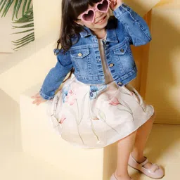 Peppermint Girls Floral Printed A-Line Dress-picture-34