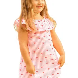 StyleCast x Revolte Conversational Printed Ruffles Sleeveless Cotton A-Line Dress-36
